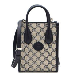 GUCCI GG Supreme Interlocking Leather Handbag